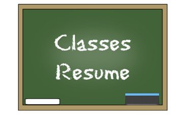 Classes Resume